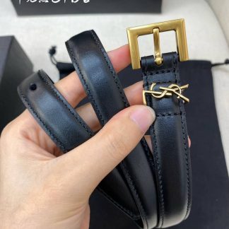 Fake Yves Saint Laurent Cassandre Logo Belt