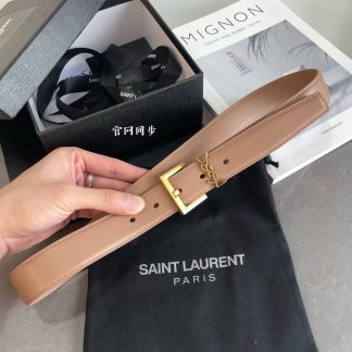 Fake Yves Saint Laurent Cassandre Logo Belt