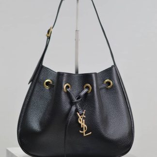 Replica Saint Laurent Paris VII Grained Deer Leather Small Hobo Bag