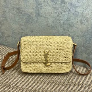 Replica Saint Laurent Medium Naturel Raffia Solferino Crossbody Bag