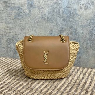 Replica Saint Laurent Mini Manon Raffia Antique Vegetable Tanned Leather Bag