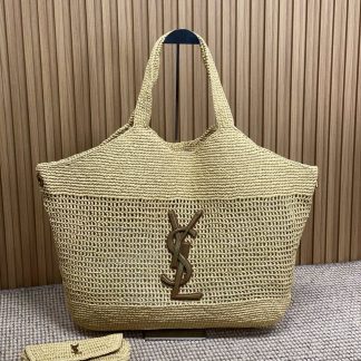 Replica Saint Laurent Icare Raffia Shopping Tote Bag