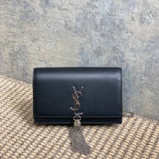 Replica Saint Laurent Classic Calfskin Monogram Kate Tassel Chain Wallet