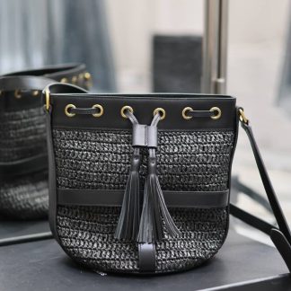 Replica Saint Laurent Raffia Bucket Bag