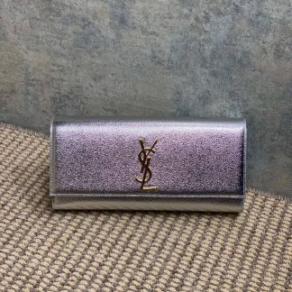 Replica Saint Laurent Metallic Calfskin Classic Monogram Wallet