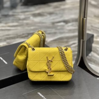 Replica Saint Laurent Jamie Lock Baguette Wool Mini Shoulder Bag