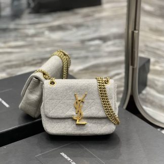 Replica Saint Laurent Jamie Lock Baguette Wool Mini Shoulder Bag