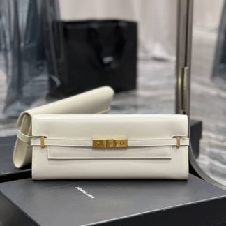 Replica Saint Laurent manhattan clutch white