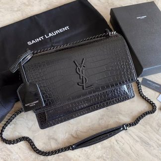 Replica Saint Laurent Sunset Leather Medium Shoulder Bag