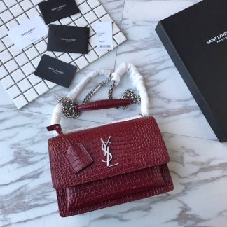 Replica Saint Laurent Sunset Leather Medium Shoulder Bag