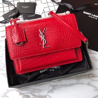 Replica Saint Laurent Sunset Leather Medium Shoulder Bag