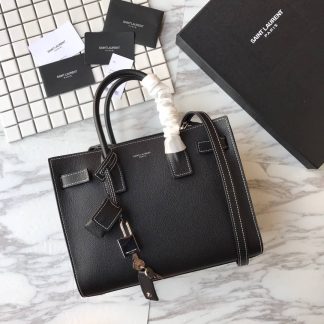 Replica Saint Laurent Grained Calfskin Sac De Jour Small Tote Bag