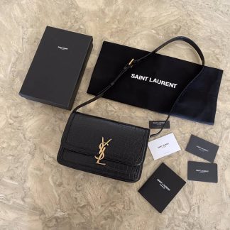 Replica Saint Laurent Solferino Crocodile Embossed Leather Satchel crossbody bag