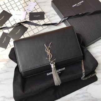 Replica Saint Laurent kate tassel smooth leather chain shoulder bag