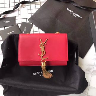 Replica Saint Laurent kate tassel smooth leather chain shoulder bag