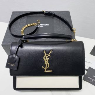 Replica Saint Laurent Sunset Medium Smooth Calfskin Top Handle Shoulder Bag