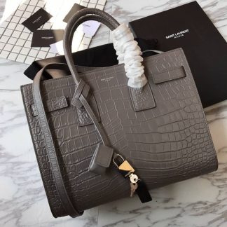 Replica Saint Laurent Sac De Jour Croc Embossed Medium Tote Bag