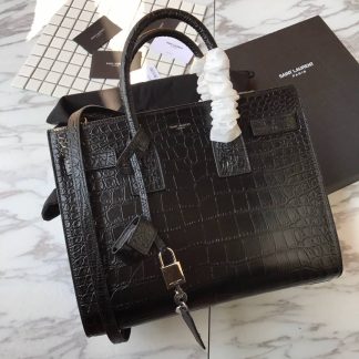 Replica Saint Laurent Sac De Jour Croc Embossed Medium Tote Bag