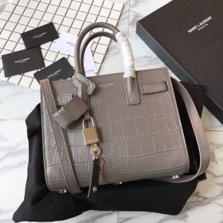 Replica Saint Laurent Nano Sac De Jour Croc Embossed Tote Bag