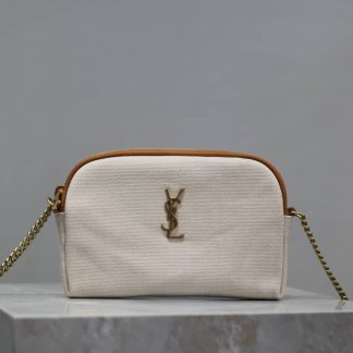 Replica Saint Laurent Gaby canvas leather shoulder bag