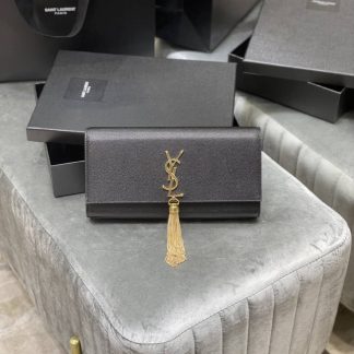 Replica Saint Laurent Kate Tassel Calfskin Chain Clutch