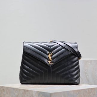 Replica Saint Laurent Calfskin Y Quilted Monogram Loulou Chain Satchel