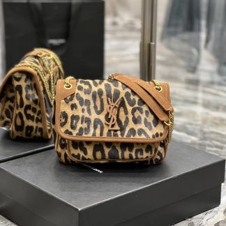 Replica Saint Laurent Niki Leopard Small Shoulder Bag