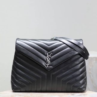 Replica Saint Laurent Calfskin Y Quilted Monogram Loulou Chain Satchel