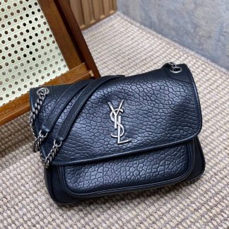 Replica Saint Laurent Niki Logo Plaque Medium Shoulder Bag