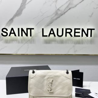 Replica Saint Laurent Niki Baby Crinkled Leather Small Shoulder Bag