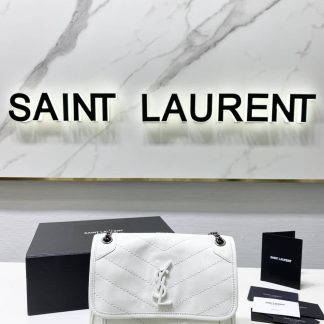 Replica Saint Laurent Niki Baby Crinkled Leather Small Shoulder Bag