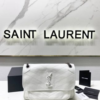 Replica Saint Laurent Niki Baby Crinkled Leather Medium Shoulder Bag