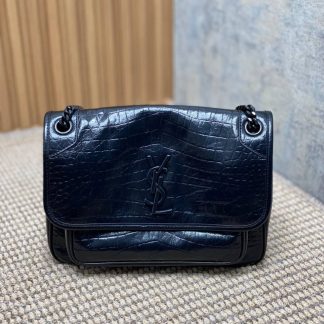 Replica Saint Laurent Niki Medium Embossed Leather Shoulder Bag