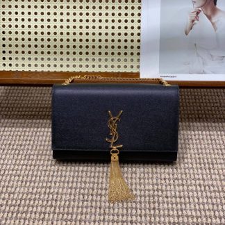 Replica Saint Laurent Kate tassel leather chain Medium shoulder bag