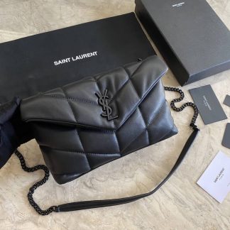 Replica Saint Laurent Toy Loulou Puffer Monogram Lambskin Quilted Chain Satchel