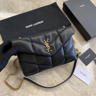 Replica Saint Laurent Toy Loulou Puffer Monogram Lambskin Quilted Chain Satchel