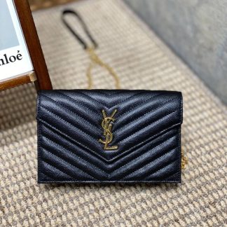 Replica Saint Laurent Cassandre Matelassé Envelope Chain Shoulder Bag