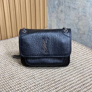 Replica Saint Laurent Lambskin Leather Niki Shoulder Bag