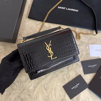 Replica Saint Laurent Sunset Calfskin Small Shoulder Bag