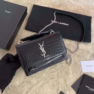 Replica Saint Laurent Sunset Calfskin Small Shoulder Bag