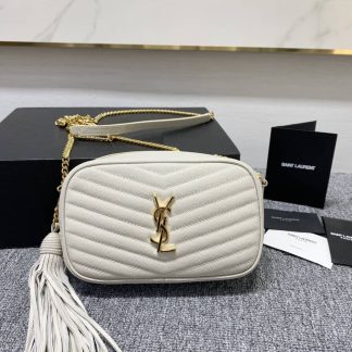 Replica Saint Laurent Lou Leather Mini Camera Shoulder Bag