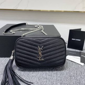 Replica Saint Laurent Lou Leather Mini Camera Shoulder Bag