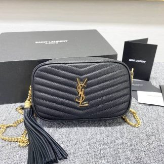 Replica Saint Laurent Lou Leather Mini Camera Shoulder Bag