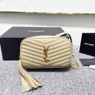 Replica Saint Laurent Lou Leather Mini Camera Shoulder Bag