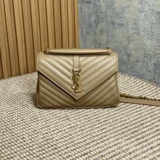 Replica Saint Laurent Quilted Leather College Shoulder Bag