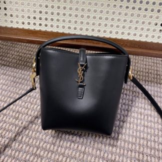 Replica Saint Laurent Le 37 shiny leather Mini bucket bag