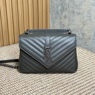 Replica Saint Laurent Quilted Leather College Shoulder Bag