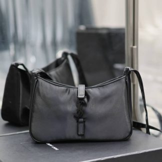 Replica Saint Laurent Le 5 à 7 Nylon Crossbody Bag Black