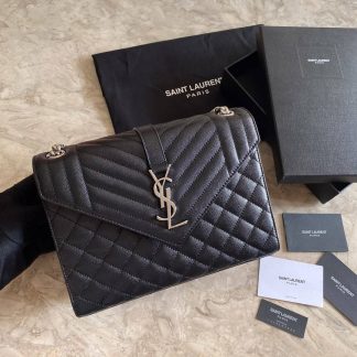 Replica Saint Laurent Envelope Leather Chain Shoulder Bag