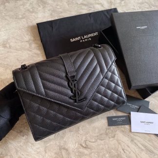 Replica Saint Laurent Envelope Leather Chain Shoulder Bag